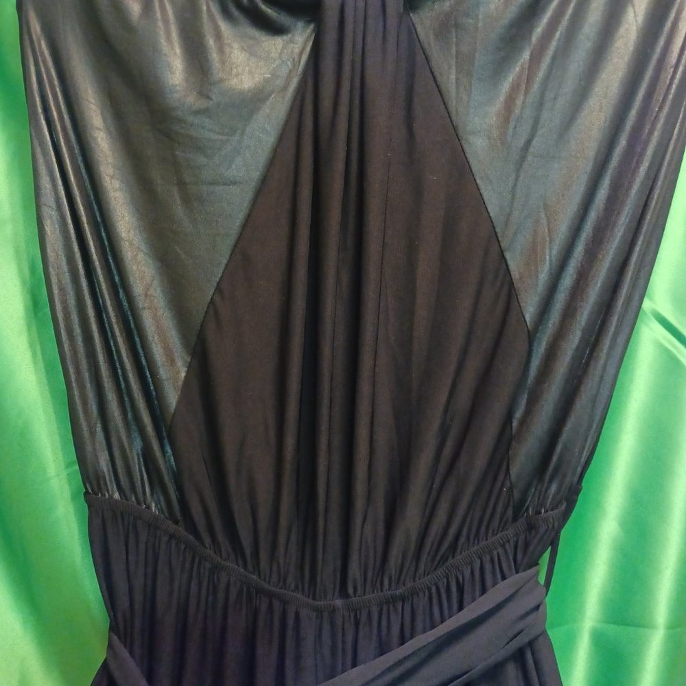 Cameo Black Mixed Media Dressy Jumpsuit Size 1X - Picture 4 of 13